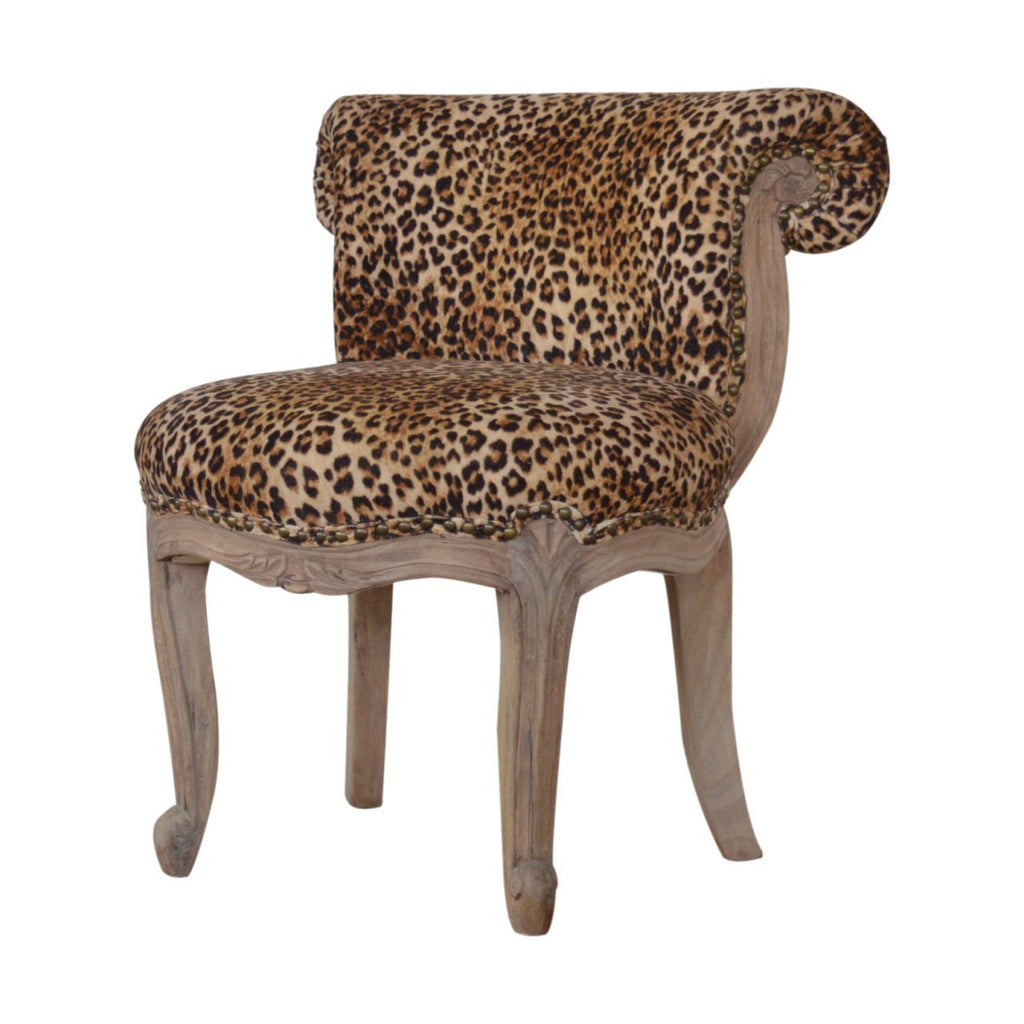 Leopard Print Studded Chair