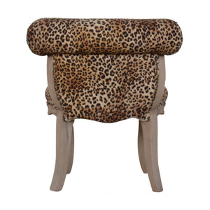 Leopard Print Studded Chair