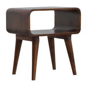 Curved Open Chestnut Bedside