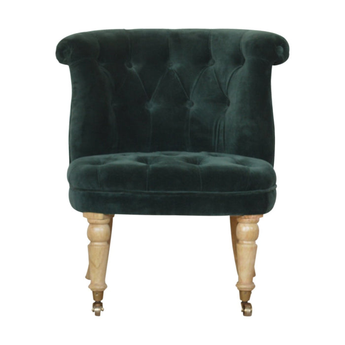 Emerald Green Velvet  Accent Chair