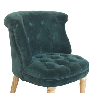 Emerald Green Velvet  Accent Chair