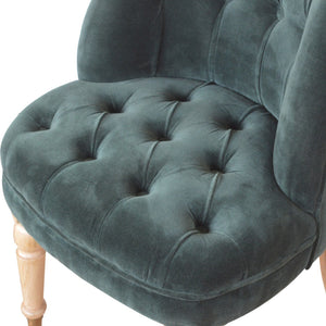 Emerald Green Velvet  Accent Chair