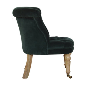 Emerald Green Velvet  Accent Chair