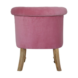 Pink Velvet Accent Chair