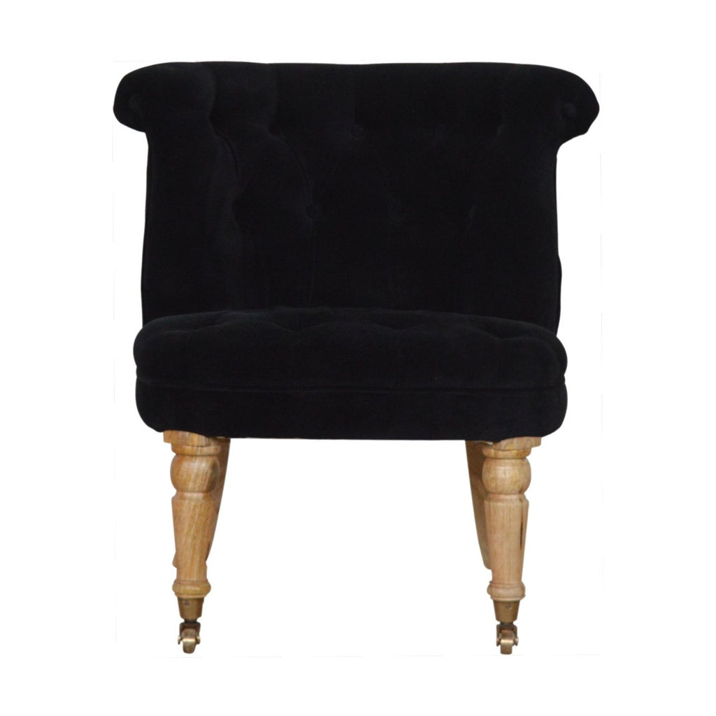 Black Velvet Accent Chair