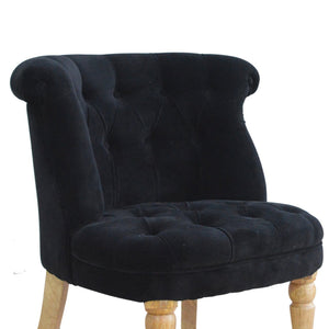 Black Velvet Accent Chair