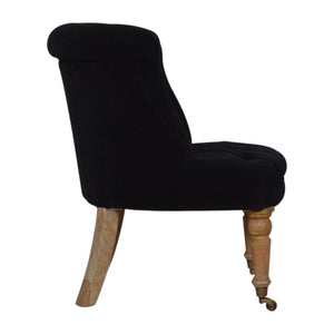 Black Velvet Accent Chair