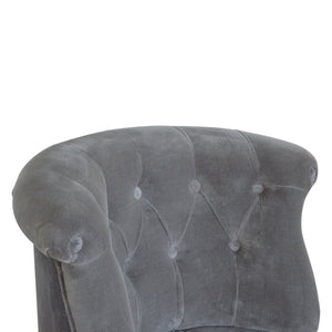 Grey Velvet Accent Chair