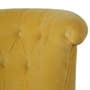 Mustard Velvet Accent Chair