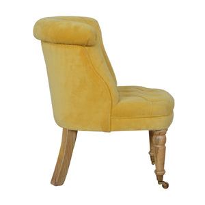 Mustard Velvet Accent Chair