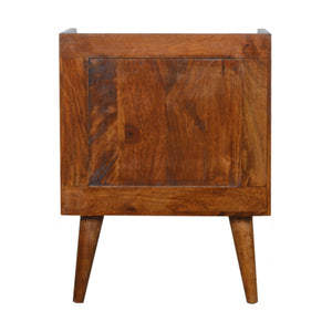 Chestnut Inlay Abstract Bedside