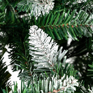 Christmas Tree 7FT 1350 Branch Flocking Spray White Tree Plus Pine Cone (YJ)