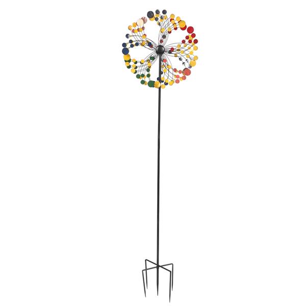 Luxury Garden Party Wrought Iron Windmill-Colorful Round