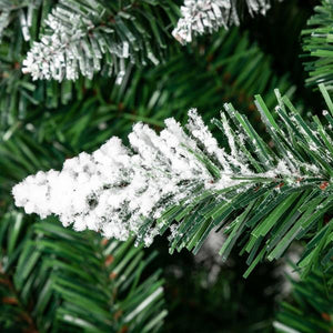 Christmas Tree 7FT 1350 Branch Flocking Spray White Tree Plus Pine Cone (YJ)