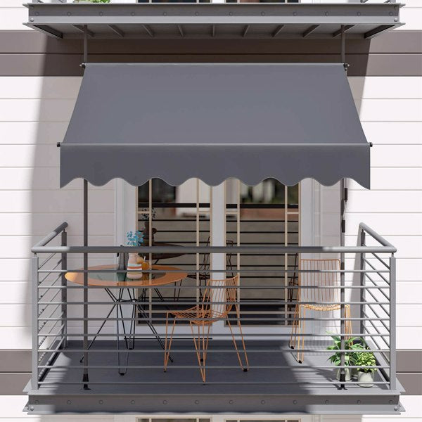 Luxury Garden Party 1.5×1.2m Support Canopy Sun Canopy Dark Grey