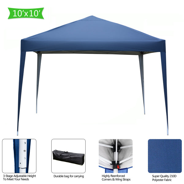 Luxury Garden Party 3 x 3m Practical Waterproof Right-Angle Folding Tent Blue