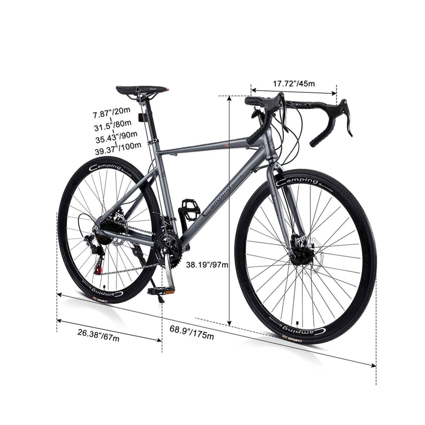 700c 21 speed quick deals release aluminum road bike