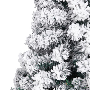 7ft Pvc Flocking Christmas Tree 1300 Branches Spread Out Naturally  Tree