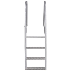 vidaXL 4-Step Dock/Pool Ladder Aluminium 167 cm