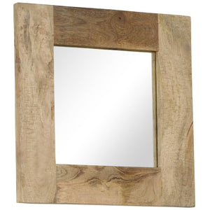 vidaXL Mirror Solid Mango Wood 50x50 cm