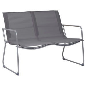 vidaXL 4 Piece Garden Lounge Set Fabric & Steel Grey