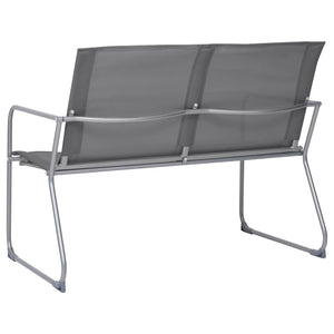 vidaXL 4 Piece Garden Lounge Set Fabric & Steel Grey