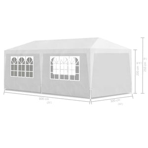 vidaXL Party Tent 3x6 m White