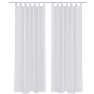 White Sheer Curtain 140 x 245 cm 2 pcs