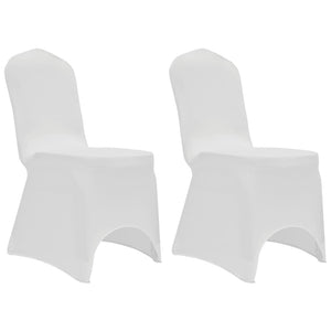 vidaXL Chair Cover Stretch White 12 pcs