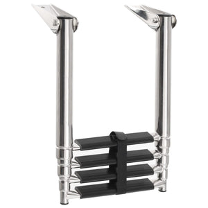 vidaXL Folding Boarding Ladder 4-step Stainless Steel