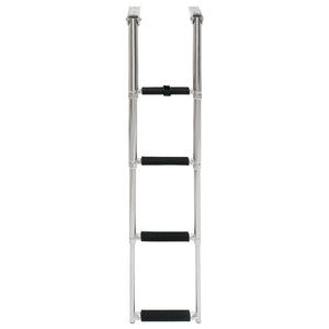 vidaXL Folding Boarding Ladder 4-step Stainless Steel