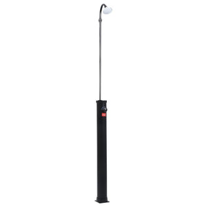 vidaXL Garden Solar Shower Black 215 cm 8 L