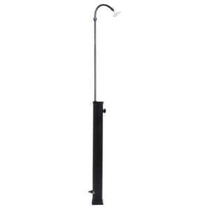 vidaXL Garden Solar Shower Black 215 cm 8 L