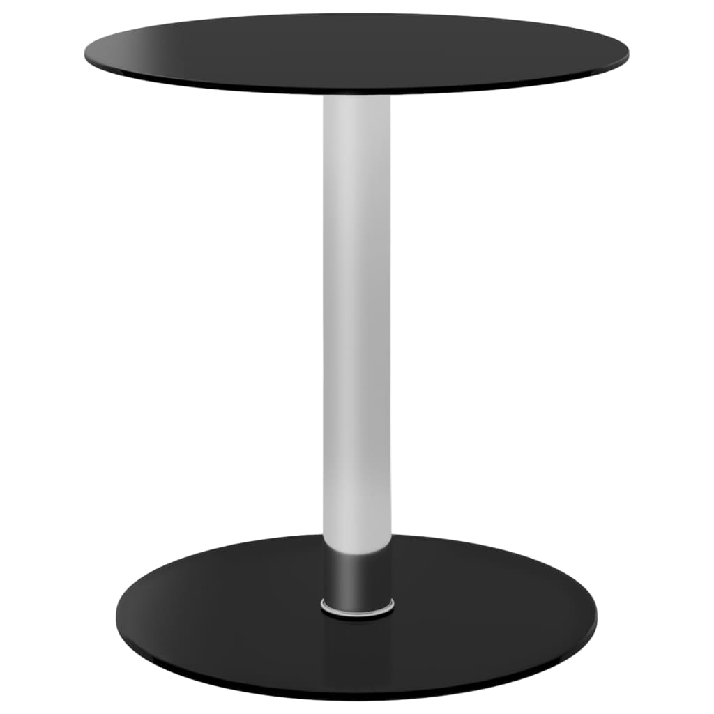 vidaXL Coffee Table Black 40 cm Tempered Glass