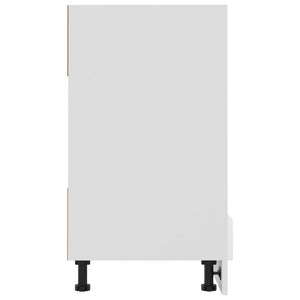 vidaXL Oven Cabinet High Gloss White 60x46x81.5 cm Engineered Wood