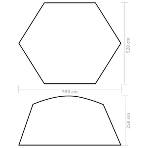 vidaXL Pool Tent Fabric 590x520x250 cm Green