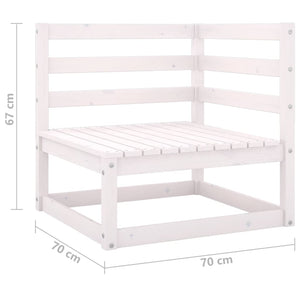 vidaXL Garden Corner Sofas 2 pcs White Solid Pinewood