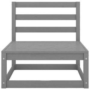 vidaXL 2 Piece Garden Lounge Set Grey Solid Pinewood