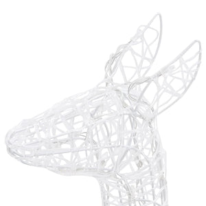 vidaXL Acrylic Reindeer Family Christmas Decoration 160 LED Warm White