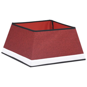 vidaXL Christmas Tree Skirt Red and White 48x48x25 cm