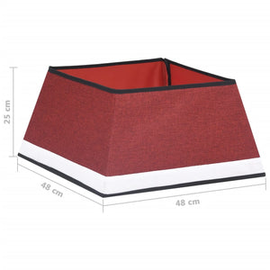 vidaXL Christmas Tree Skirt Red and White 48x48x25 cm