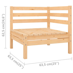 vidaXL Garden Corner Sofa Solid Pinewood