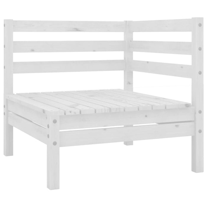 vidaXL Garden Corner Sofa White Solid Pinewood