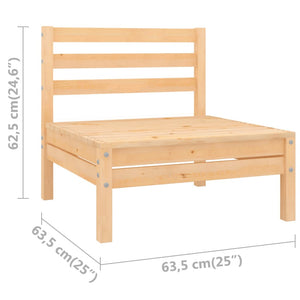 vidaXL Garden Middle Sofa Solid Pinewood