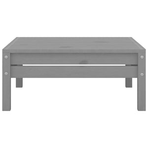 vidaXL Garden Footstool Grey Solid Pinewood