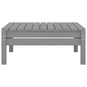 vidaXL Garden Footstool Grey Solid Pinewood