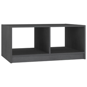 vidaXL Coffee Table Grey 75x50x33.5 cm Solid Pinewood