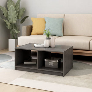 vidaXL Coffee Table Grey 75x50x33.5 cm Solid Pinewood