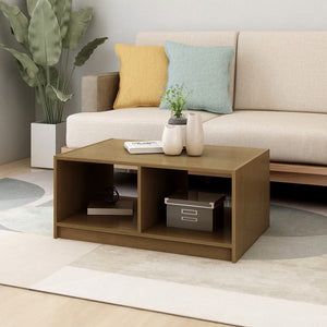 vidaXL Coffee Table Honey Brown 75x50x33.5 cm Solid Pinewood