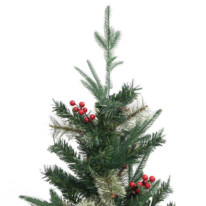 vidaXL Christmas Tree with Pine Cones Green 195 cm PVC&PE